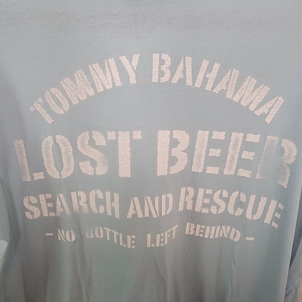 Tommy Bahama Lost Beer Search And Rescue -No Bottle Left Behind T-Shirt Small - Picture 3 of 4